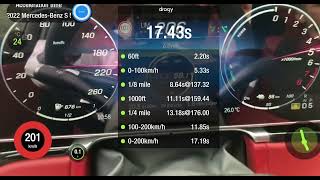 Mercedes S 580e 4matic W223 top speed dragy [upl. by Bekelja]