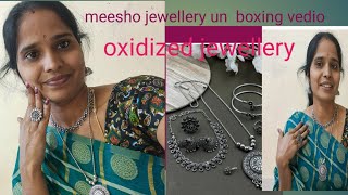 Meesho jewellery unboxing vediooxidized jewellerytrending viral vedio usefull [upl. by Doowrehs948]