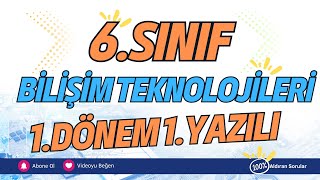 6Sınıf BİLİŞİM 1Dönem 1Yazılı Açık Uçlu Sorular💯 2024 [upl. by Tom85]