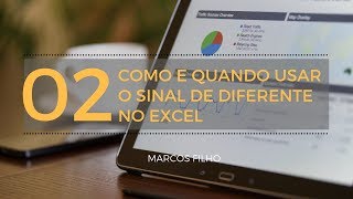 Dica Excel  Como usar o sinal de Diferente no Excel [upl. by Ayekel78]