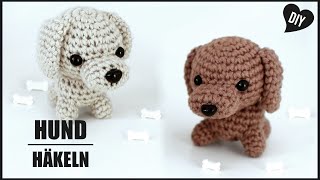 Hund häkeln  Tiere Amigurumi Häkelanleitung  DIY by Pfirsichteufel [upl. by Monjo]