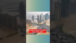 FLASH FLOODS IN JOHOR MALAYSIA 2024 flooding storm [upl. by Mairim]