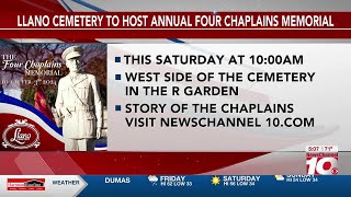 VIDEO Llano Cemetery to host annual Four Chaplains Memorial this Saturday [upl. by Arvad]