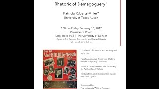 Democracy and the Rhetoric of Demagoguery [upl. by Tigges]