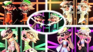 All Squid Sisters Splatfest Outfits 60FPS City of Color 23  Splatoon 3 [upl. by Bowes]