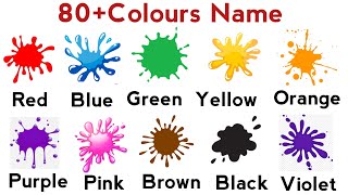 80 colours Name In Engilsh  Colour Names In Pictures  Common English Vocabulary [upl. by Ettezil]