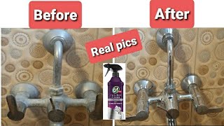 CIF Limescale Remover review How to remove limescale from taps limescale cif taps cleaning taps [upl. by Nodnrb511]