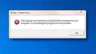 How to Fix Windows Error D3dx943dll [upl. by Alia]