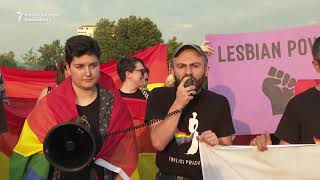 First LGBT Pride March Held In Georgia Despite Security Concerns [upl. by Jesher]