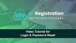 ERegistration for Private Colleges Login and Password Reset Process HED Punjab [upl. by Petuu]