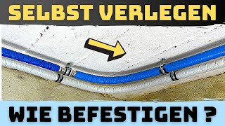 Wasserleitung amp Heizungsrohr selbst verlegen  Alu Verbundrohr befestigen Teil 1 [upl. by Elisee]