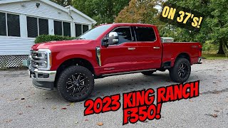 2023 Ford F350 King Ranch Review Leveling Kit 37quot Nitto Ridge Grapplers amp Fuel Wheels Unleashed [upl. by Eniladam511]