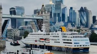 MS HAMBURG CruiseShip leaving LONDON [upl. by Haland]