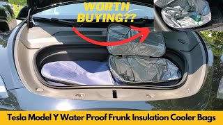 Tesla Model Y Water Proof Frunk Insulation Cooler Bags  Worth Buying [upl. by Cyma]