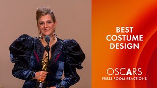 Best Costume Design  Poor Things  Holly Waddington  Oscars 2024 Press Room Speech [upl. by Bashemath]