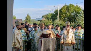 Trei ierarhi au sfințit biserica Schitului Băiceni  Neamț [upl. by Haimrej]