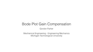 Bode Plot Gain Compensation [upl. by Sidnala30]