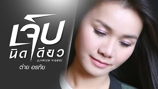 เจ็บนิดเดียว A Little Pain  ต่าย อรทัย【LYRIC VIDEO】 [upl. by Assiruam]