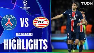 HIGHLIGHTS  PSG vs PSV Eindhoven  UEFA Champions League 2425  TUDN [upl. by Hyozo860]