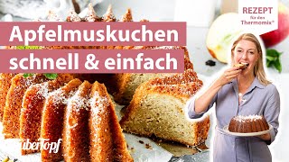 😍🤤 UNGLAUBLICH SAFTIG Schneller Apfelmuskuchen aus Rührteig und mit Joghurt  Thermomix® Rezept [upl. by Botzow]