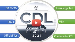 CDL Practice Test 2024 Common Knowledge Test 2024 for All US Commercial Drivers [upl. by Koetke]