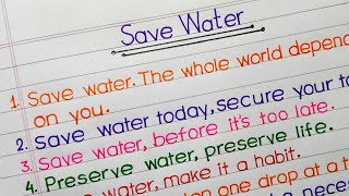 slogans on save water in english  slogan on water  save water slogans [upl. by Aiynat]