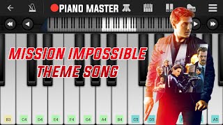 MISSION IMPOSSIBLE THEME SONG EASY PIANO TUTORIAL [upl. by Sirovart]