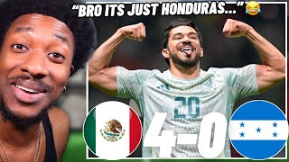 AMERICAN REACTS TO MEXICO 40 HONDURAS COMEBACK Acting like yall won the Super Bowl 🤣 [upl. by Nnyledam]