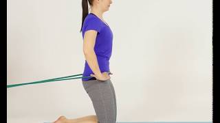 Kneeling Hip Thrust with an Exercise Band [upl. by Anicart339]