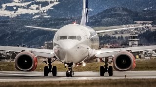 SAS Scandinavian Airlines Boeing 737683 LNRRP  Takeoff at Innsbruck Airport Full HD [upl. by Yarw718]