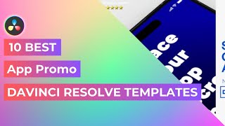 10 Best DaVinci Resolve App Promo Templates [upl. by Seldon]