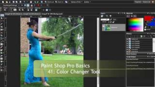 Paint Shop Pro Basics 41 Tools  Color Changer [upl. by Lucais]