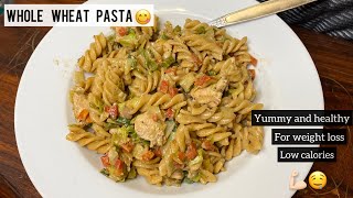 Whole wheat pasta recipe  Healthy pasta for weight loss [upl. by Oznerol193]