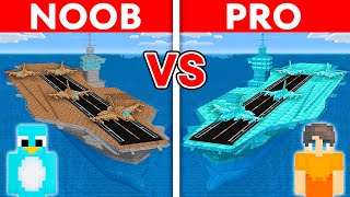 NOOB vs PRO AIRCRAFT CARRIER Build Challenge in Minecraft [upl. by Alby224]