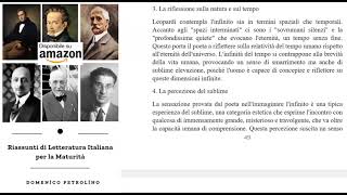 LINFINITO di G Leopardi  ANALISI COMPLETA [upl. by Penhall]