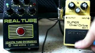 Real Tube VS Super Overdrive Boss SD1 [upl. by Jennifer]