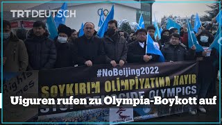 Uiguren rufen zu OlympiaBoykott auf [upl. by Ujawernalo]