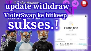 Update Withdraw VioletSwap token ke bitkeep sukses bro [upl. by Jeunesse]