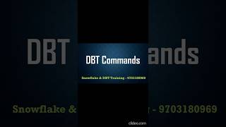 List of DBT commands snowflaketraining snowflake dbt dbtwithsnowflake snowfalkedbt dbtvideos [upl. by Alfredo]