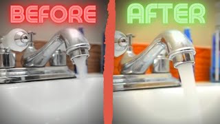 Easy fix for low water pressure in kitchen sink or bathroom sink [upl. by Yatnuahs]