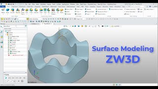 ZW3D Example 48  Surface Modeling [upl. by Marigolde]