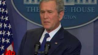 Bush Defends Presidency in Final News Conference [upl. by Emil]