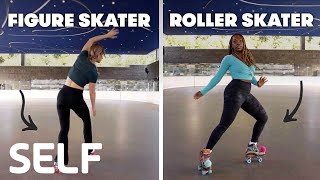 Figure Skaters Try To Keep Up With Roller Skaters  SELF [upl. by February465]