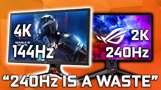 Is 240Hz a Waste  144Hz vs 240Hz Monitors [upl. by Valley]