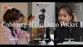 DJI Osmo Pocket 3 UNBOXING  CREATOR COMBO  accessories test vlog sonny angel  yap  ddiayries 📷 [upl. by Gracia807]