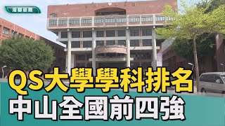 大學競爭力  QS世界大學學科排名 中山大學全國前四強 [upl. by Harbed]