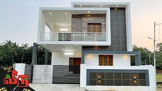 37 சென்ட்டில் அழகான 3BHK வீடு  Beautiful Elevation Duplex House with Modular Kitchen  Veedu 260 [upl. by Sahpec]