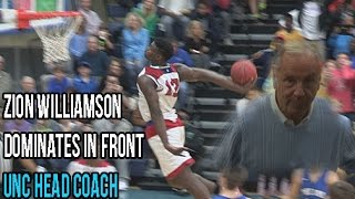 Zion Williamson Dunk Show In Front UNC Head Coach Dominates State QuarterFinals Full Highlights [upl. by Pelligrini]