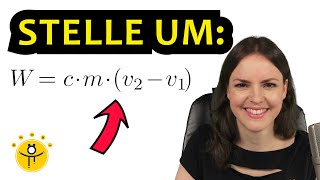 FORMELN UMSTELLEN Physik – Gleichungen nach einer Variablen auflösen nur mit Unbekannten [upl. by Nrev]