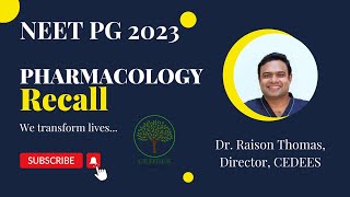 NEET MDS 2023 Recall Questions  Pharmacology [upl. by Ynnol]